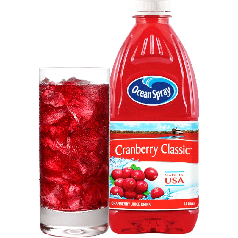 美国优鲜沛 OceanSpray鸡尾酒调酒蔓越莓果汁原味大瓶装饮料1.89L