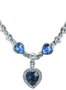 A茗琳采用施华洛元素水晶项链 女 锁骨 配饰品 短 春日韩礼物