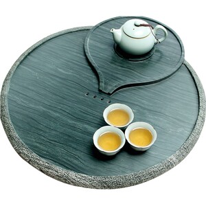 金团整块简约功夫家用石头茶盘
