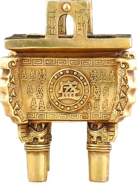 千秋铜鼎摆件黄铜普生缘