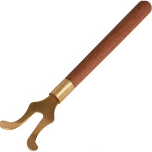 龟寿堂 铸铁茶壶黑檀木壶叉 铜头壶夹铸铁茶壶专用茶具配件