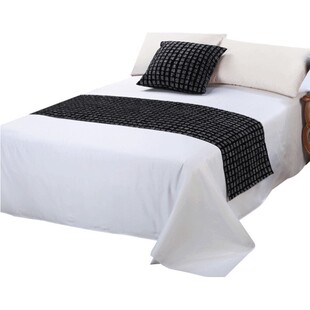 罗曼德宾馆酒店白色布草床上用品全棉60支贡缎床单单品专用单双人