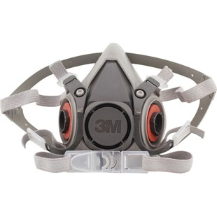 3M6200防毒面具(中号)半面型防护面罩主体半面罩配件