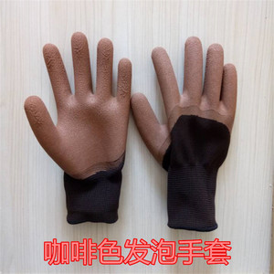 12双乳胶发泡王手套塑胶浸胶皮耐磨防滑透气工作防护劳保手套包邮