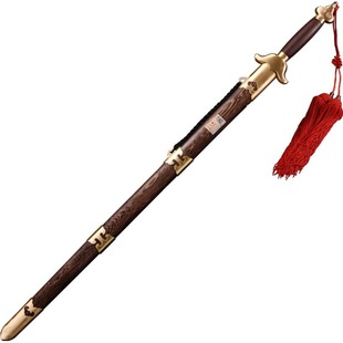 龙泉市泉字号宝剑乾坤太极剑铜装不锈钢武术剑男女士式软剑未开刃