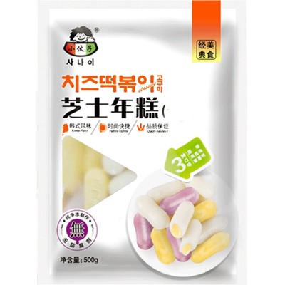 小伙子芝士年糕三色500g夹心韩式