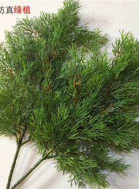 仿真柏树叶松柏叶子盆景植物树制作假叶子松树枝装饰假花绿色树叶