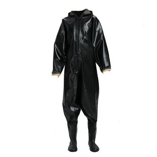 加厚全身下水裤防水裤鱼裤男涉水全身裤防水服挖藕服连体皮叉裤