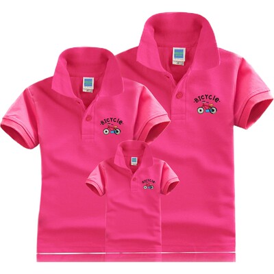 亲子装夏季全家大码休闲短袖