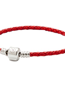 阿斯锁扣生肖转运琉璃红绳手链