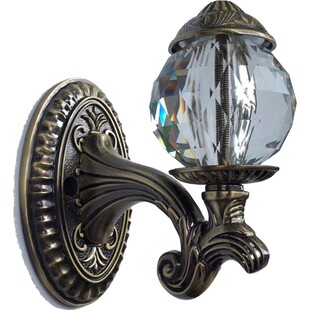 宝泽 欧式锌合金水晶档次窗帘挂钩窗帘墙钩壁钩绑带钩绑绳钩配件