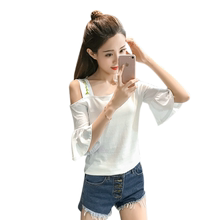 纯棉短袖t恤女夏装2019新款吊带1