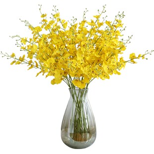 跳舞兰仿真花高品质轻奢假花摆设绢花装饰客厅餐桌花束花卉插花