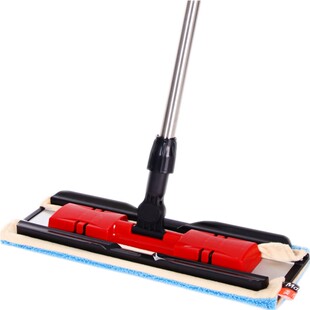 美丽雅平板拖把夹布毛巾木地板瓷砖家用除尘不锈钢复合杆欢乐礼盒