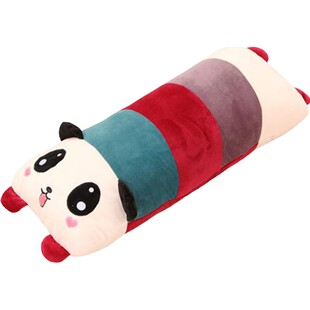 卡通可爱熊猫双人枕头兔子长睡觉抱枕靠垫毛绒玩具生日礼物可拆洗