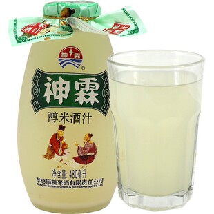 孝感神霖米酒汁480ml瓶装即饮米酒甜酒糯米酒酿月子米酒醪糟汁