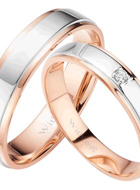 WithLove18K金情侣钻石对戒
