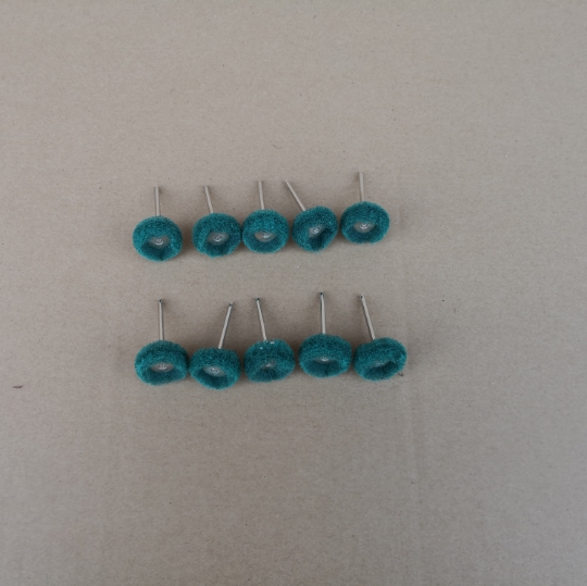 包邮百洁布磨头迷你刷尼龙磨头抛光轮带柄纤维拉丝打磨头电磨吊磨