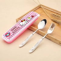 Розовая вилка, ложка