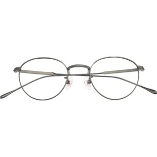 汉HAN眼镜框女轻盈复古钛架圆形眼镜近视眼镜架女圆框眼镜男49360