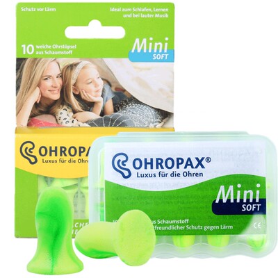 德国OHROPAX MiniSoft女士专用隔音耳塞防噪音睡眠用静吵音防呼噜