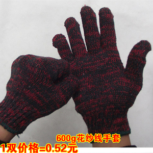 一双价 劳动工作加厚棉纱手套 耐用线手套细线手套纱手套花纱手套