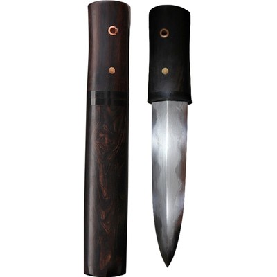 隐剑手工锻打花纹钢防身短剑摆件