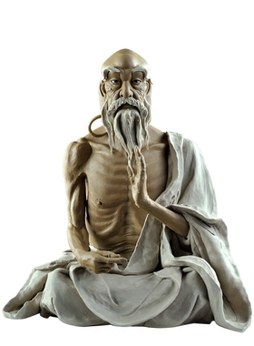 石湾陶瓷大师中式家居门罗汉摆件