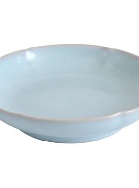 摆件汝瓷葵花洗笔洗仿古圆盘摆件