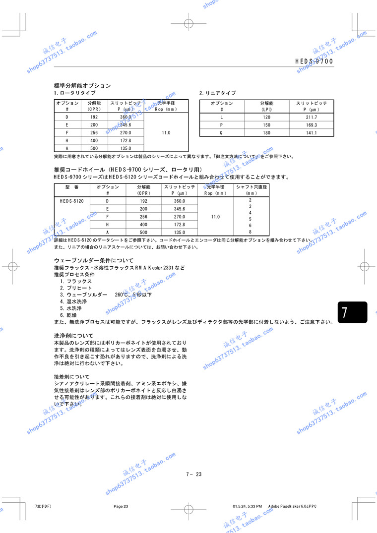 光栅读头 HEDS-9701#E50 H9701-E50 200脉冲 200CPR全新进口-封面