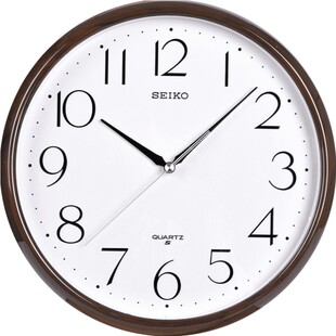 seiko日本精工时钟大理石纹框11英寸现代简约客厅石英挂钟表挂墙