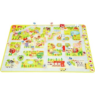 木马智慧地板积木宝宝认知交通交通工具拼图3一6岁儿童益智玩具