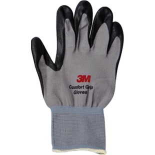 3M手套舒适型加厚丁腈涂掌浸胶防滑工地劳动工作劳保耐磨手套透气