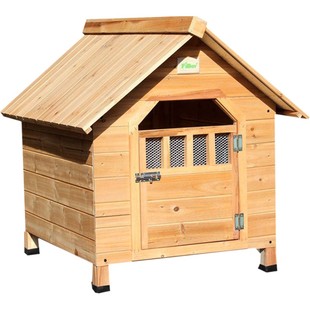 FIBER范博包邮实木本色狗屋室内室外通用防雨狗窝杉木猫窝宠物屋