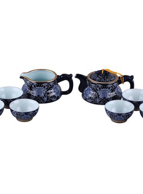 一园富贵金莲公杯陶瓷功夫茶具