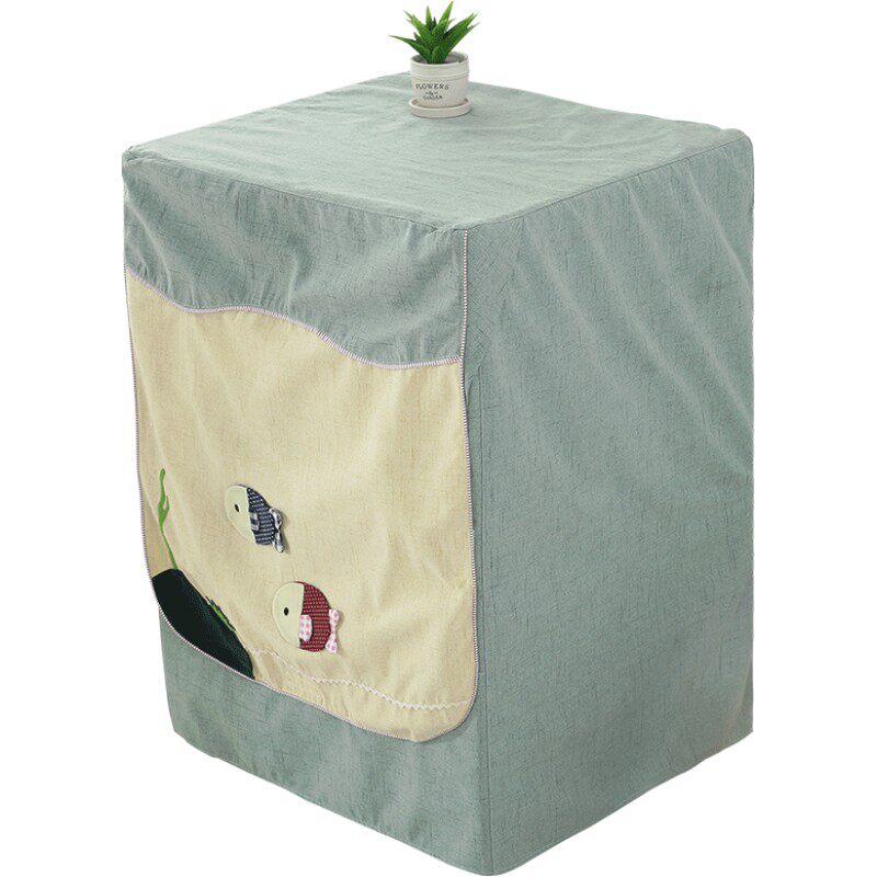 布料加厚防晒洗衣机罩子适用于西门子海尔滚筒三洋全自动防尘套