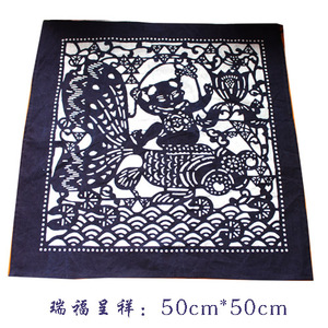 乌镇蓝印花布防尘罩茶几盖布盖巾少女艺术头巾田园小方巾酒店餐巾