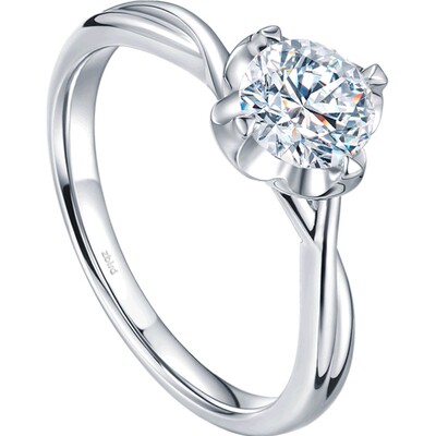 18K金钻石戒指订婚求婚