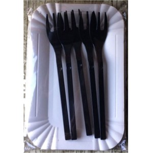 盘叉组长方形纸盘子蛋糕餐具套装一次性蛋糕刀叉碟套装刀叉盘组合