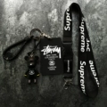 Stussy+Bear+Black Lanyard