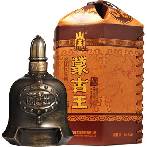 4瓶装蒙古王52度经典金帐整箱500ml*4瓶高度浓香草原白酒