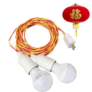 家用插电灯led节能灯螺口e27灯座插头带线灯口灯笼灯泡电线吊灯头