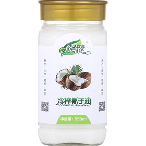 食用椰子油e介岛农玻璃瓶精装