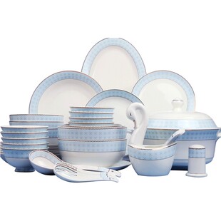 思佰得碗碟套装家用骨瓷餐具套装碗套装厨房盘子碗盘家用组合3082