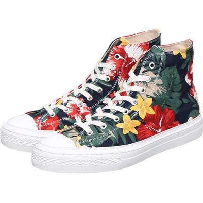 BLESS夏季ALOHA高帮透气帆布鞋