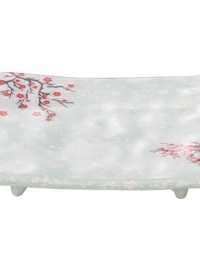扬格雪夜红长方形菜碟日式寿司盘