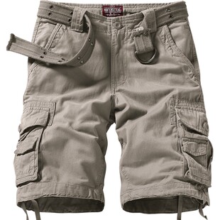 麻吉工装短裤男潮牌夏季男士宽松五分中裤多口袋大码休闲马裤3056