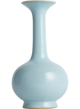 汝窑陶瓷花瓶中式家居装饰品摆件