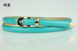 女士细腰带 女针扣光身百搭糖果色细皮带 连衣裙装饰简约细腰带女