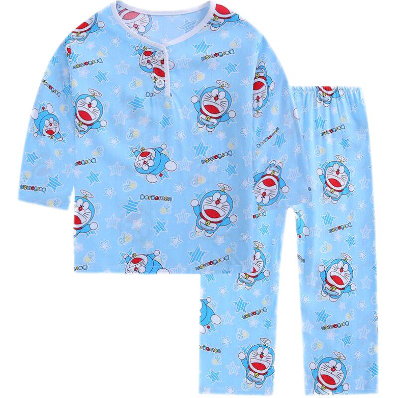 儿童绵绸睡衣男孩夏季家居服